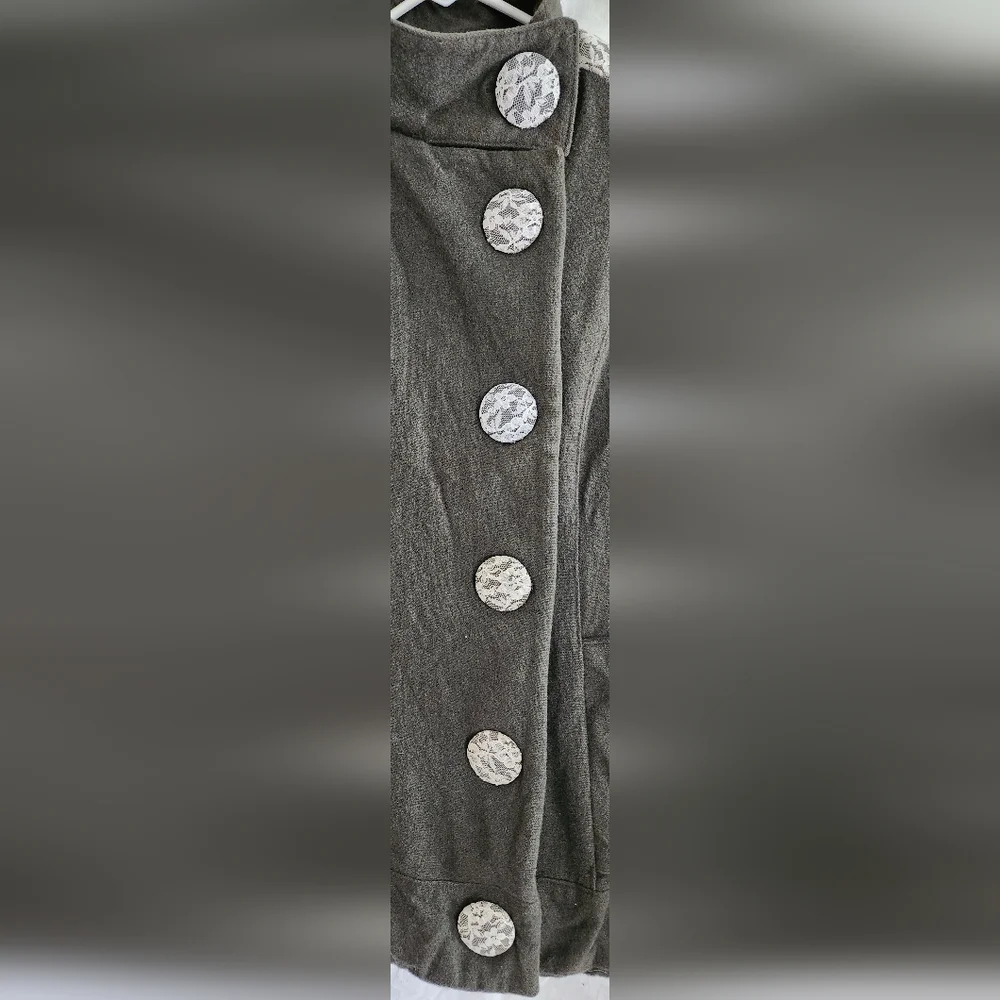 Nice Wool olive green jacket with lace inserts - Picture 5 of 7